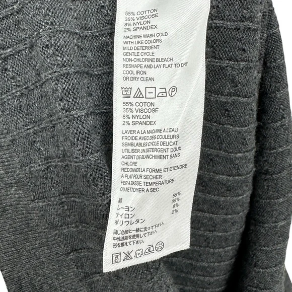 New TOMMY BAHAMA Sweater Dress Pickford Cable Knit Half-Zip Gray - Picture 6 of 6